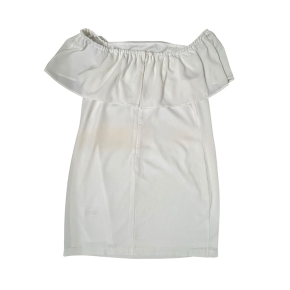 Charles Henry Off-Shoulder Off-White Mini Dress - Picture 11 of 11